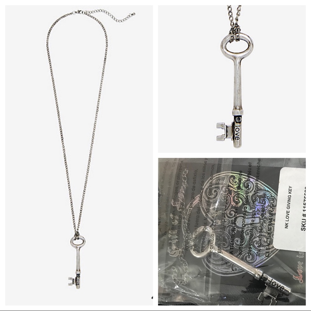skeleton key necklace